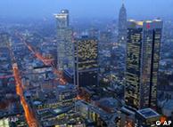 The skyline of Frankfurt's financial district