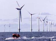 Offshore wind power in Denmark.