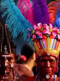 Indígenas celebran el día de Santo Domingo de Guzman, en Managua, Nicaragua. 
