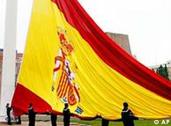 Spanish flag is raised