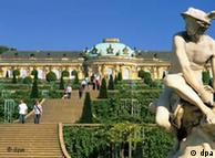 Palácio Sanssouci, em Potsdam, residência de verão do imperador Frederico 2° da Prússia