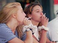 German teenage girls  smoking