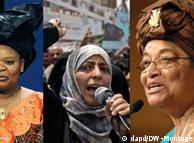 Die Friedensnobelpreisträgerinnen 2011: Leymah Gbowee, Tawakkul Karman und Ellen Johnson Sirleaf (v.l.n.r.) (Foto: dapd)