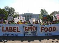 Protesto contra alimentos transgênicos em Washington