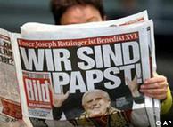 Somos Papa! Titular del diario amarillista alemán Bild.