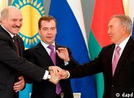 Alexander Lukashenko, Dmitry Medvedev and Nursultan Nazarbayev 