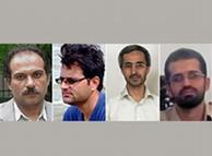 از چپ: علی‌محمدی، رضائی، شهریاری و  احمدی‌روشن چهار کارشناس اتمی ایران که تاکنون ترور شده‌اند.