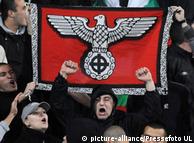 Right-wing Bulgarians demonstrate with emblem
