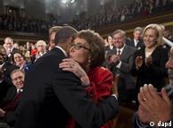 President Barack Obama embraces retiring Rep. Gabrielle Giffords