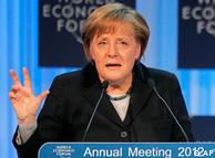 Merkel speaking at the 42nd annual meeting of the World Economic Forum in Davos