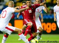 لقطة من مباراة المغرب وتونس