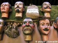 Puppet heads in a Dresden museum collection