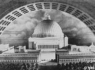 The view through Hitler's planned victory arch would have centered on the 