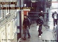 Imagem de 
circuito interno: terroristas antes da explosão em Londres