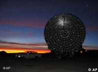 The APEX telescope in Chajnantor, located at an altitude of 5,100 meters above sea level in the Antofagasta province in northern Chile, Sunday, Sept. 25, 2005, which was inaugurated on Sept. 26 by the European Southern Observatory, or ESO. With its 12-meter diameter antenna, the new telescope will improve the observatory's capabilities at a region astronomers consider one of the best in the world for their work thanks to its clear skies.