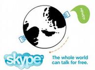 Montage of Skype logos and graphics