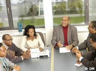 Group  picture with journalists from the Amharic department at Deutsche Welle  in Bonn, Germany.