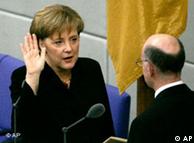 Lammert swore in Germany's first female chancellor in 2005