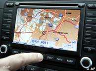 A GPS system in a car
