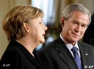 Президент США Джордж Буш и Ангела Меркель