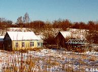 Casas abandonadas nas proximidades de Tchernobil