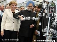 Angela Merkel with Manmohan Singh