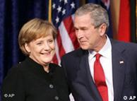 US President Bush praised Merkel as a 