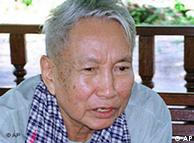 Former Khmer Rouge leader Pol Pot answers questions during a Sunday, Jan. 4, 1998, interview near Anlong Veng, Cambodia. Rumors surrounding the whereabouts of Pol Pot have flourished lately. Pol Pot is blamed for overseeing the deaths of millions of Cambodians. (AP Photo/Prasit Saengrungruang/Bangkok Post)