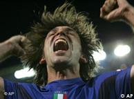 Italy's Andrea Pirlo celebrates reaching the World Cup final