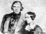 Retrato do casal Robert e Clara Schumann