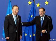 UN General Secretary Ban Ki Moon and EU Commission President Javier Solana