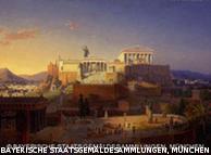 Leo von Klenze, Ιδανική άποψη της Ακρόπολης και του Αρείου Πάγου, 1846, BAYERISCHE STAATSGEMÄLDESAMMLUNGEN, Μόναχο