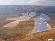 Aerial view of solar power plant in Spain 