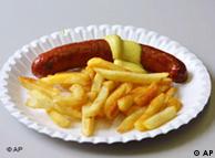 German-style fries with sausage