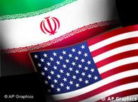 US and Iran flags, on texture, partial graphic 
