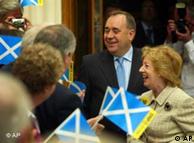 Scottish National party leader Alex Salmond at Scottish Parliament
