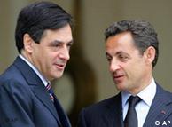 Nicolas Sarkozy, right, with French Prime Minister Francois Fillon 