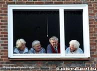 Ancianos alemanes en Hamburgo. 