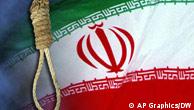 Iran Hinrichtung Symbolbild Flagge und Galgen