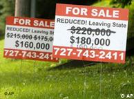 For Sale signs outside houses in the United States