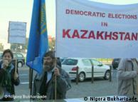 Демонстрация в Польше против председательства Казахстана в ОБСЕ