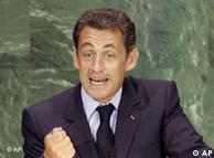 Nicolas Sarkozy giving a speech