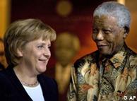 Merkel with Nelson Mandela