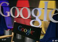 The Google logo on a director's chair