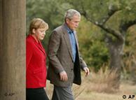 Merkel y Bush en Crawford, Texas: carácter simbólico.