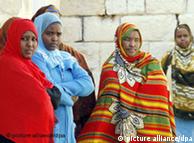 Somalian women in a refugee camp on Malta 