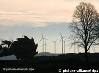 Windmills and a coal excavator