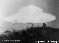 A photo from an alleged UFO sighting in the UK, 1954