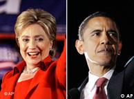 Clinton versus Obama. Dos demócratas, dos rivales por la nominación. 