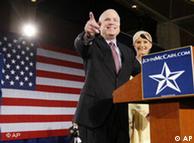John McCain and his wife Cindy at an election event